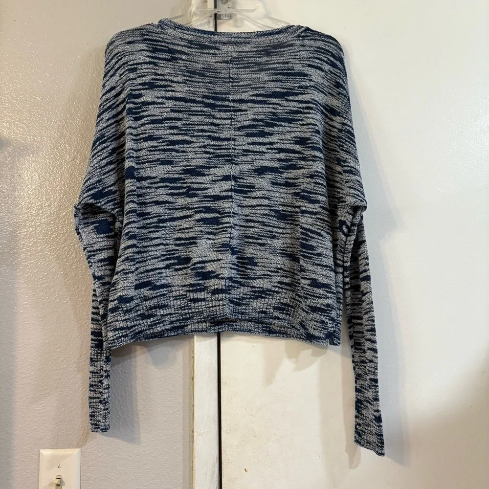 Silence+Noise Knit Sweater Oversized Blue Heather Comfy Medium Boxy